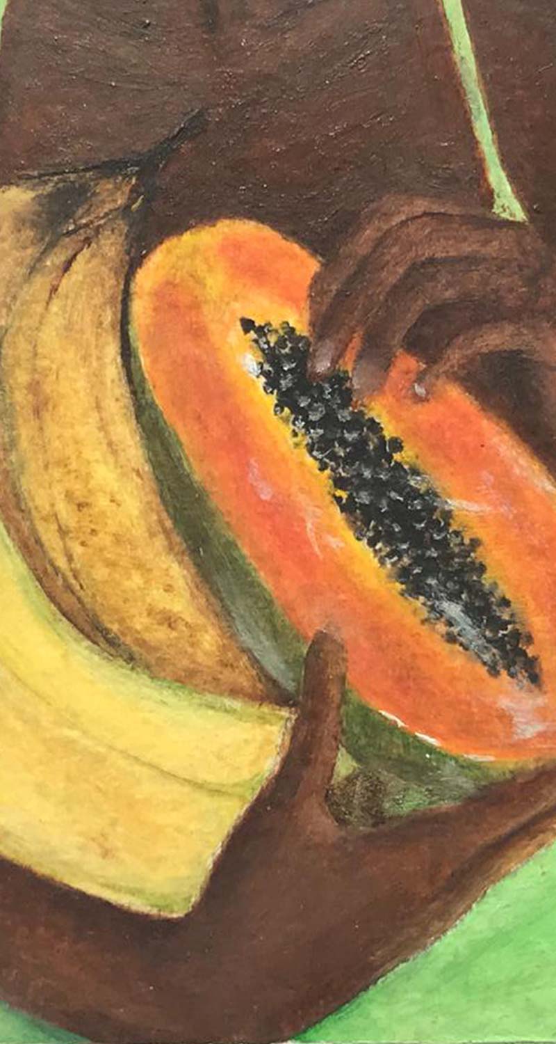Portfolio Still Life - Woman with Fruit - Oil Paintings by Leah Shyra