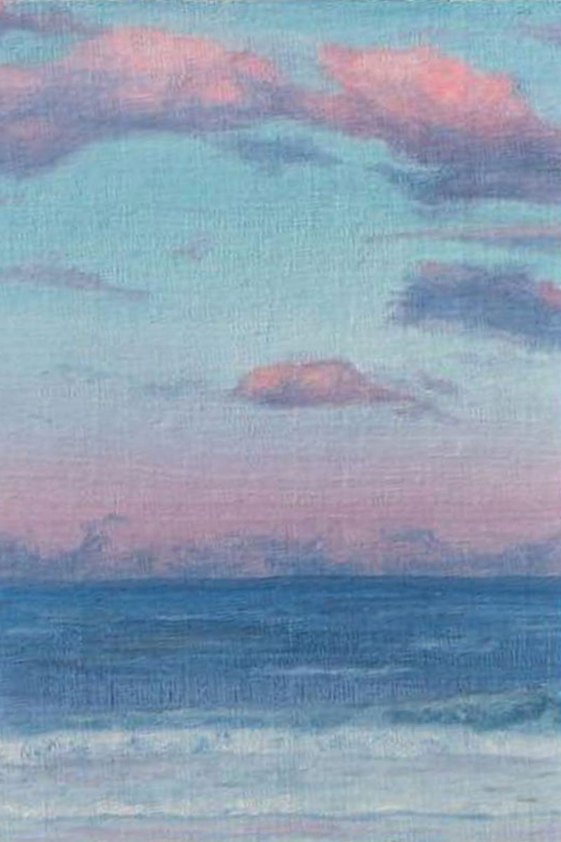 Featured - Portfolio Seascapes - Pink Skies - Oil Painting by Leah Shyra