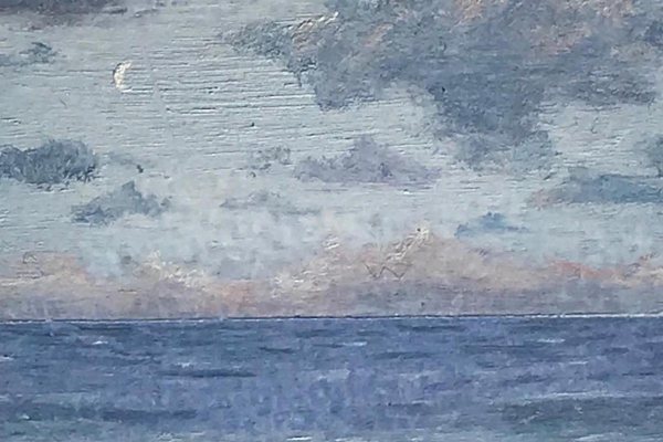 Portfolio Seascapes - Moon over the water - Oil Painting by Leah